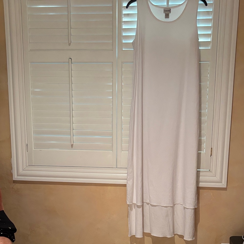 Chico's White Sleeveless Maxi Dress